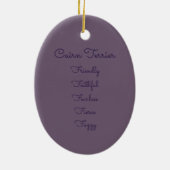 Steinhaufen-Terrier-Welpen-ovale Verzierung, Keramikornament (Hinten)