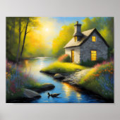 Steinhaus am Fluss 2 Poster (Vorne)