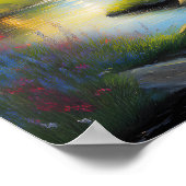 Steinhaus am Fluss 2 Poster (Ecke)