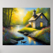 Steinhaus am Fluss 2 Poster (Vorne)