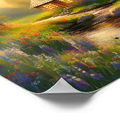 Steinhaus am Fluss 3 Poster (Ecke)