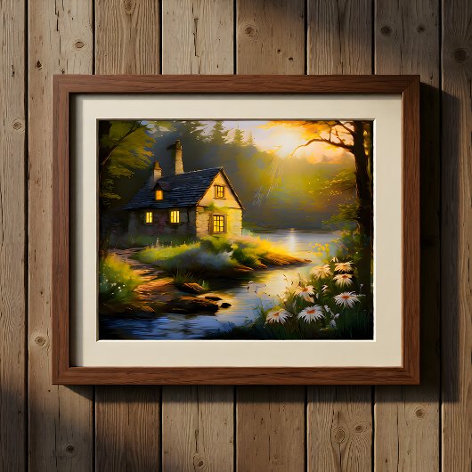 Steinhaus am Fluss 4 Poster