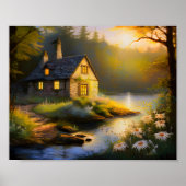 Steinhaus am Fluss 4 Poster (Vorne)