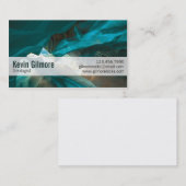 Steinhöhlen-Wände - Blau Visitenkarte (Vorne/Hinten)