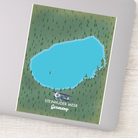 Steinhuder Meer Deutschland Karte Aufkleber (Detail)