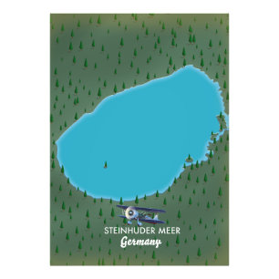 Steinhuder Meer Deutschland Karte Fotodruck