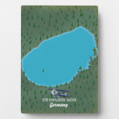 Steinhuder Meer Deutschland Karte Fotoplatte (Vorderseite)