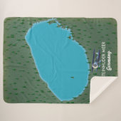 Steinhuder Meer Deutschland Karte Plaque Sherpadecke (Vorderseite (Horizontal))