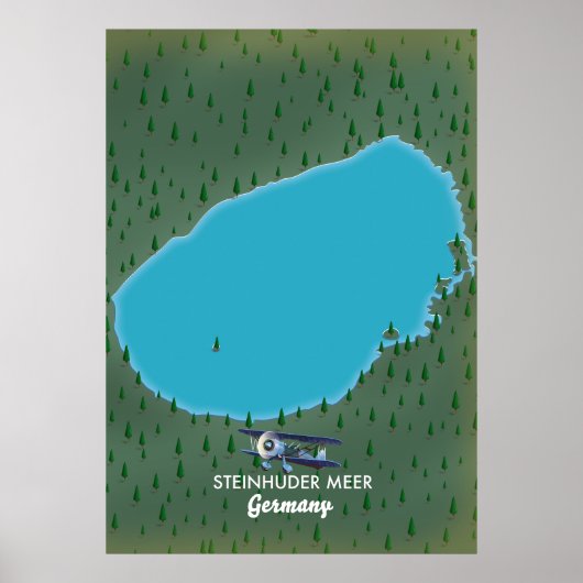 Steinhuder Meer Deutschland Karte Poster (Vorne)