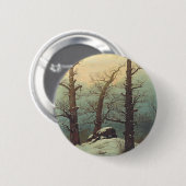 Steinhügel im Schnee von Caspar David Friedrich Button (Vorne & Hinten)