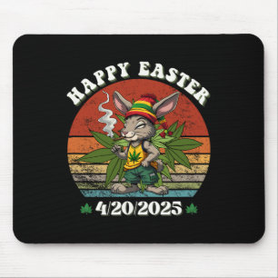 Steiniger Osterhase mit Joint Ostertag 4 Mousepad