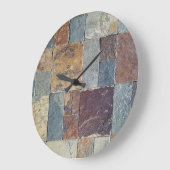 Steinkachelmuster Große Wanduhr (Winkel)