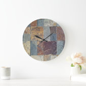 Steinkachelmuster Große Wanduhr (Zuhause)