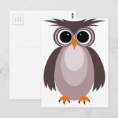 Steinkauz Postkarte (Vorne/Hinten)