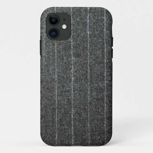 Steinkohle, graue Pinstripe, Tweed-Schiefermatte Case-Mate iPhone Hülle (Rückseite)
