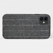 Steinkohle, graue Pinstripe, Tweed-Schiefermatte Case-Mate iPhone Hülle (Rückseite (Horizontal))