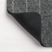 Steinkohle, graue Pinstripe, Tweed-Schiefermatte Mousepad (Ecke)