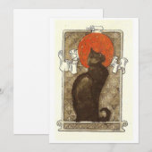 Steinleins Katze - Art Nouveau Feiertagskarte (Vorne/Hinten)