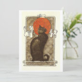 Steinleins Katze - Art Nouveau Feiertagskarte (Stehend Vorderseite)
