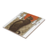 Steinleins Katze - Art Nouveau Fliese (Seite)