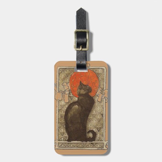Steinleins Katze - Art Nouveau Gepäckanhänger (Vorderseite vertikal)
