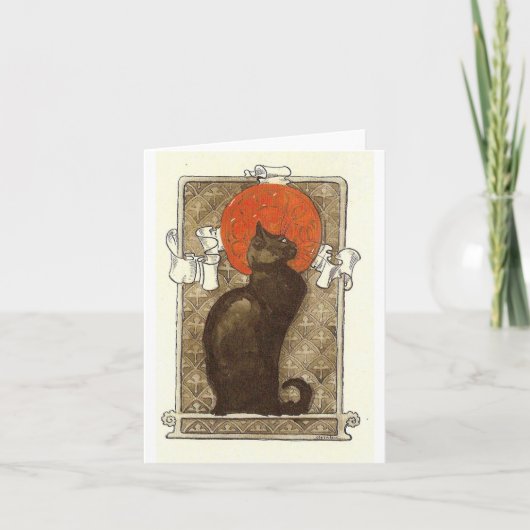 Steinleins Katze - Art Nouveau Karte (Vorderseite)