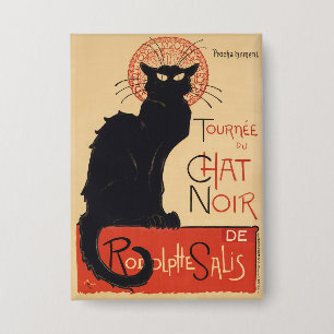 Steinlen Art Nouveau Chic Schwarze Katze Vintage D Button