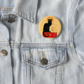 Steinlen Black Cat Classic Artwork Button (Beispiel)