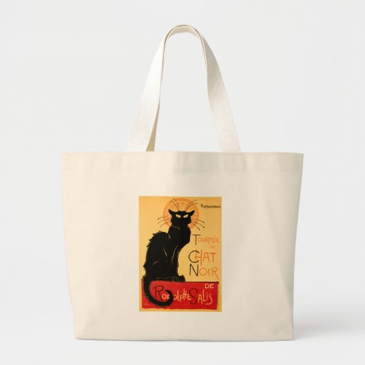 Steinlen Black Cat Classic Artwork Jumbo Stoffbeutel (Vorne)