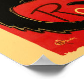 Steinlen Black Cat Classic Artwork Poster (Ecke)