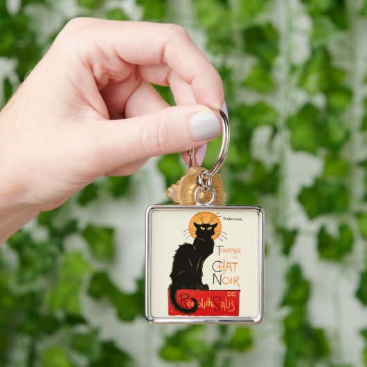 Steinlen Black Cat Classic Artwork Schlüsselanhänger (Hand)