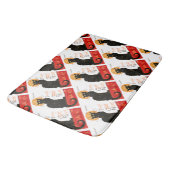 Steinlen Black Cat Classic French Artwork Badematte (Schrägansicht)