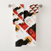 Steinlen Black Cat Classic French Artwork Badhandtuch Set (Insitu)