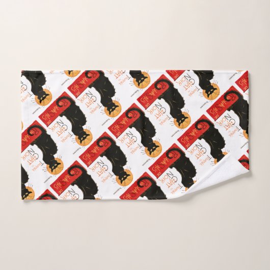 Steinlen Black Cat Classic French Artwork Badhandtuch Set (Handtuch)