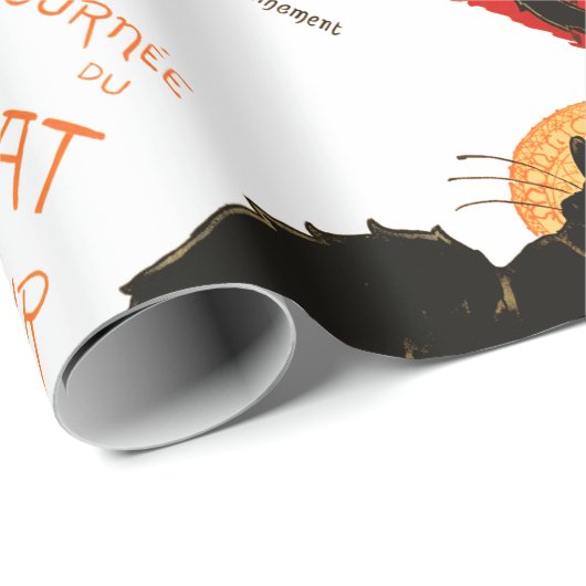 Steinlen Black Cat Classic French Artwork Geschenkpapier (Rolleneckpunkt)