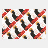 Steinlen Black Cat Classic French Artwork Geschenkpapier Set (Vorderseite)