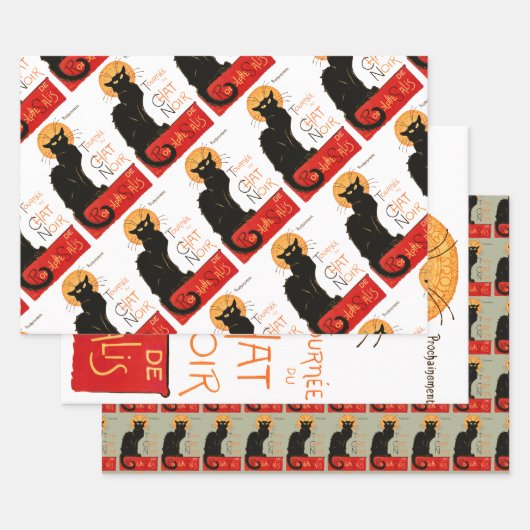 Steinlen Black Cat Classic French Artwork Geschenkpapier Set (Set)