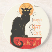 Steinlen Black Cat Classic French Artwork Getränkeuntersetzer (Vorne)