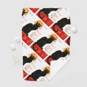 Steinlen Black Cat Classic French Artwork Golfhandtuch (Insitu)