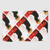 Steinlen Black Cat Classic French Artwork Golfhandtuch (Horizontal)