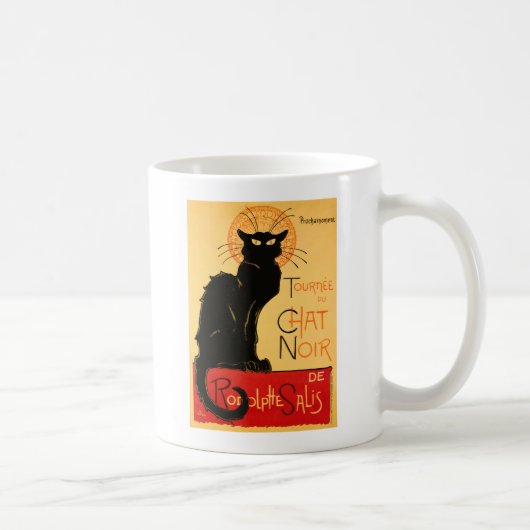 Steinlen Black Cat Classic French Artwork Kaffeetasse (Rechts)