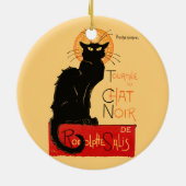 Steinlen Black Cat Classic French Artwork Keramik Ornament (Hinten)