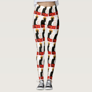 Steinlen Black Cat Classic French Artwork Leggings