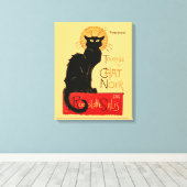 Steinlen Black Cat Classic French Artwork Leinwanddruck (Insitu (Holzboden))