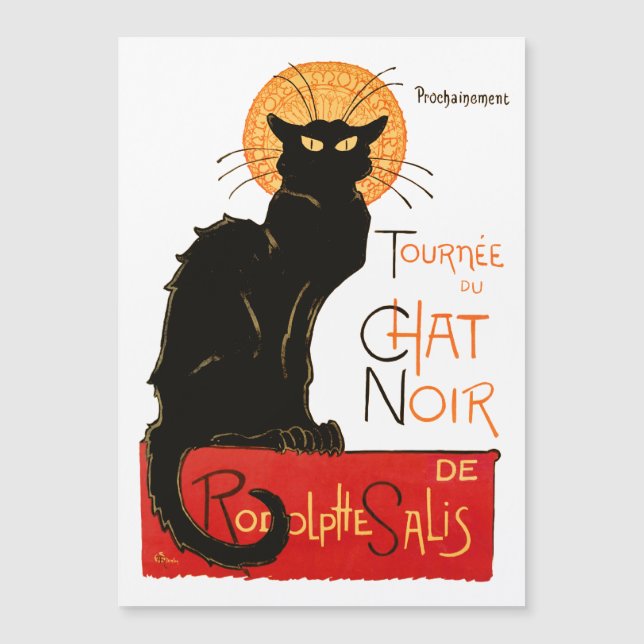 Steinlen Black Cat Classic French Artwork Magnetkarte (Vorderseite)