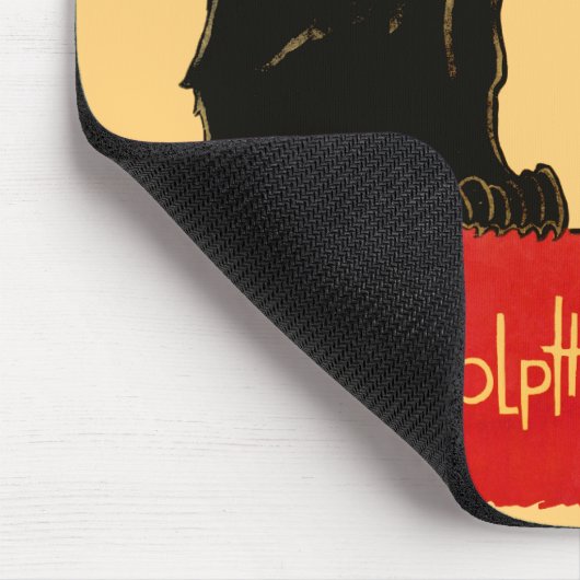 Steinlen Black Cat Classic French Artwork Mousepad (Ecke)