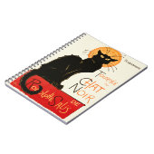 Steinlen Black Cat Classic French Artwork Notizblock (Linke Seite)
