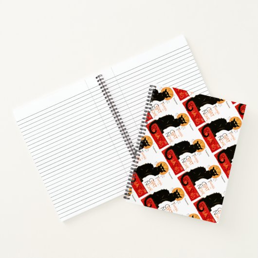 Steinlen Black Cat Classic French Artwork Notizblock (Innenseite)