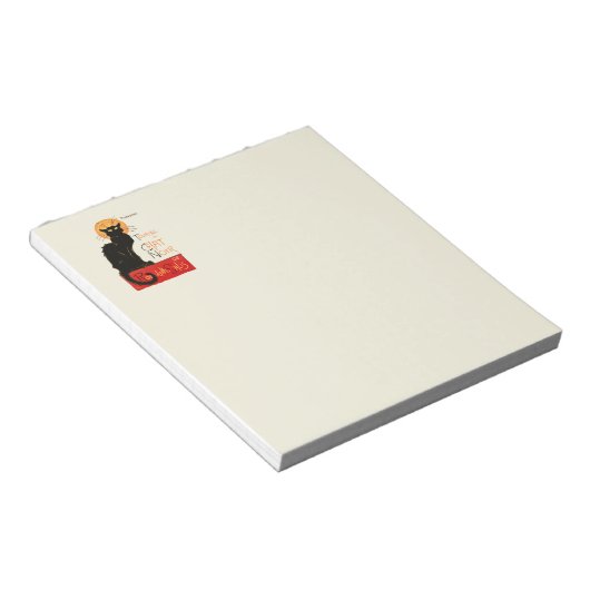 Steinlen Black Cat Classic French Artwork Notizblock (angewinkelt)