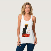 Steinlen Black Cat Classic French Artwork Tank Top (Vorderseite Vollansicht)